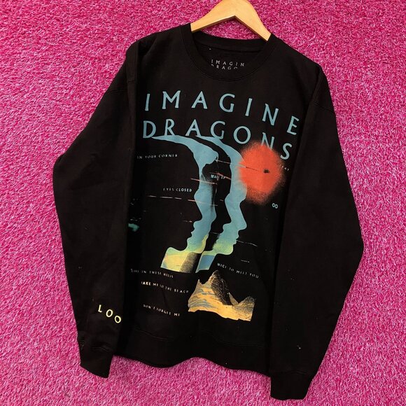 Imagine Dragons Loom World Tour 2024 Crewneck Sweatshirt Large - Picture 3 of 5